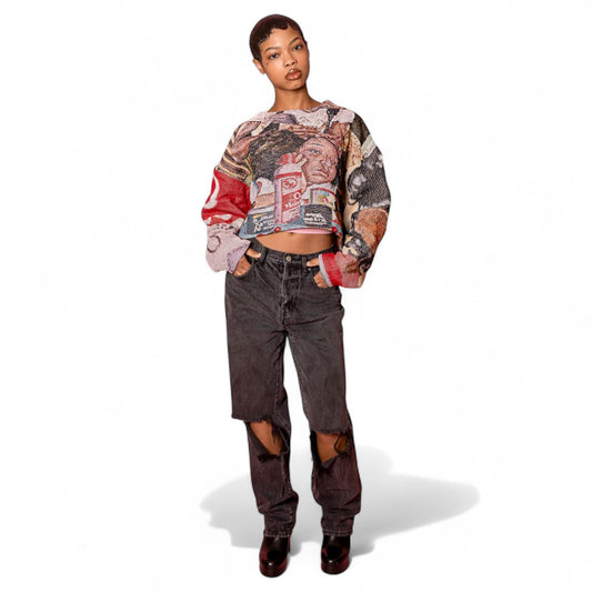 Beauty in the Struggle Women's Cropped Sweater